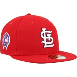 Men's St. Louis Cardinals New Era Red 9/11 Memorial Side Patch 59FIFTY Fitted Hat