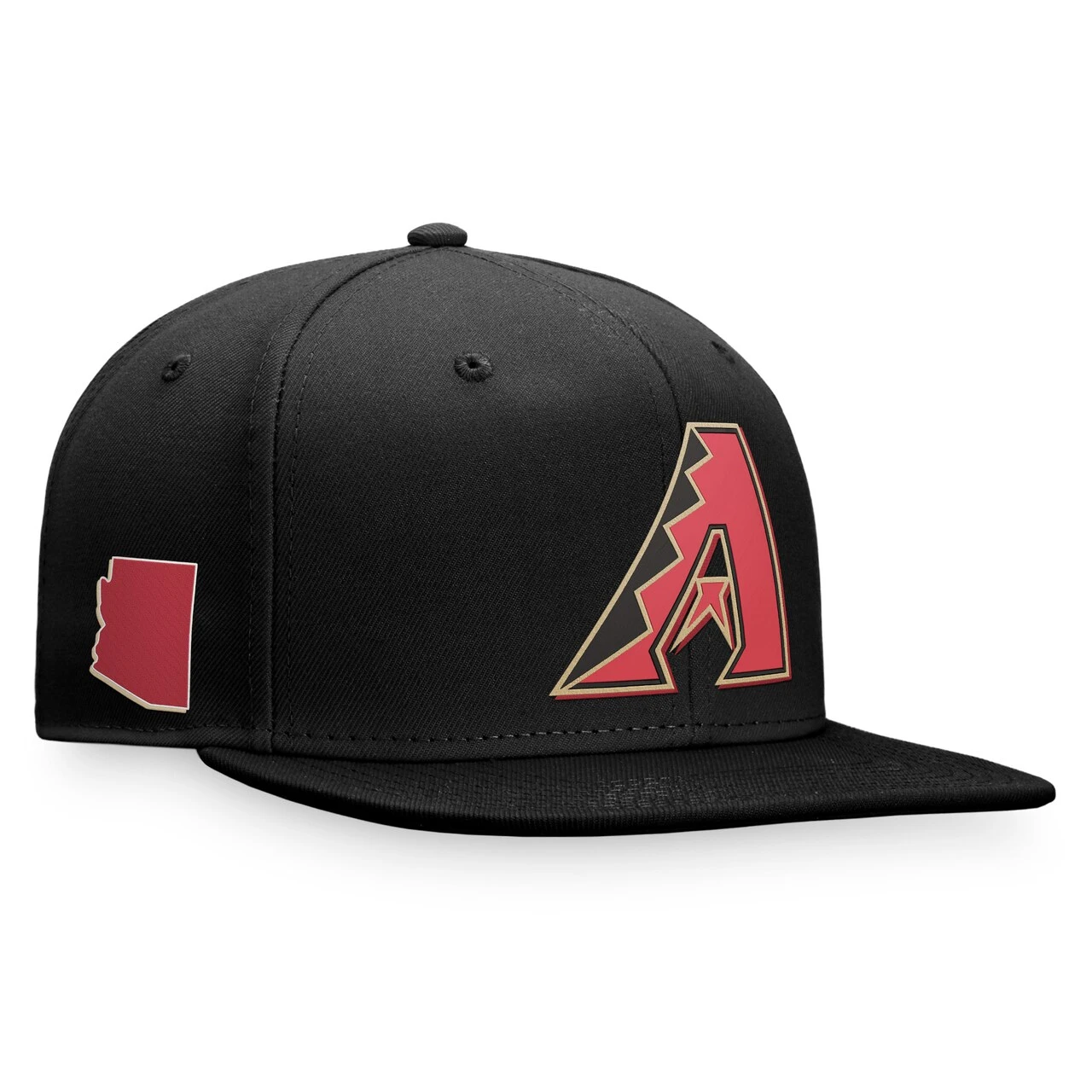Men's Arizona Diamondbacks Fanatics Branded Black/ State Side Two-Tone Snapback Hat