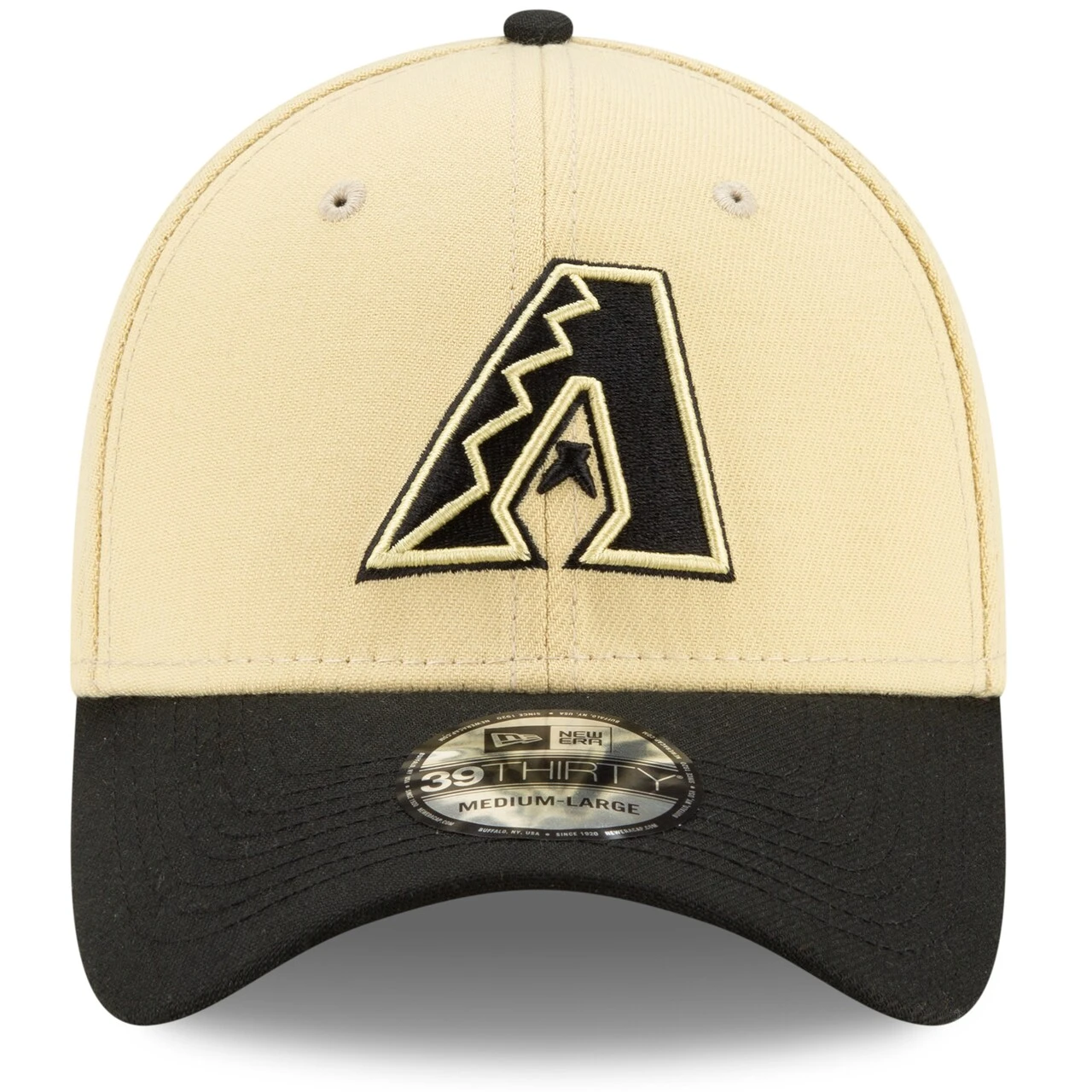Men's Arizona Diamondbacks New Era Sand/Black 2021 City Connect 39THIRTY Flex Hat - Image 2