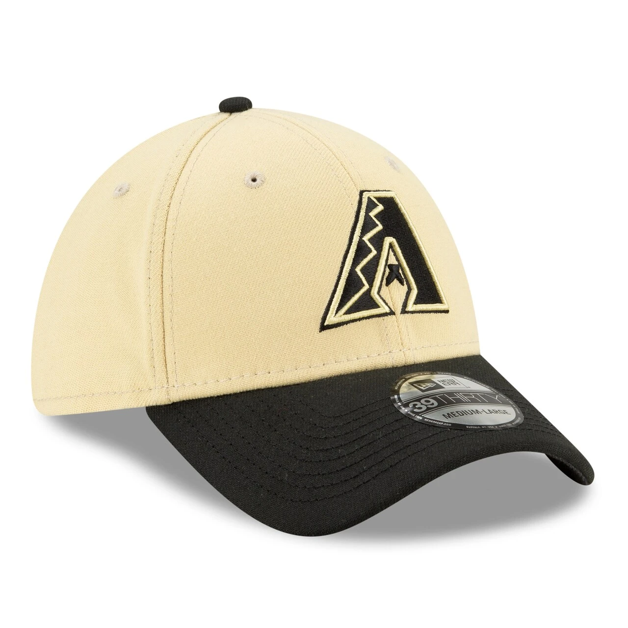 Men's Arizona Diamondbacks New Era Sand/Black 2021 City Connect 39THIRTY Flex Hat - Image 3