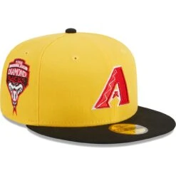 Men's Arizona Diamondbacks New Era Yellow/Black Grilled 59FIFTY Fitted Hat