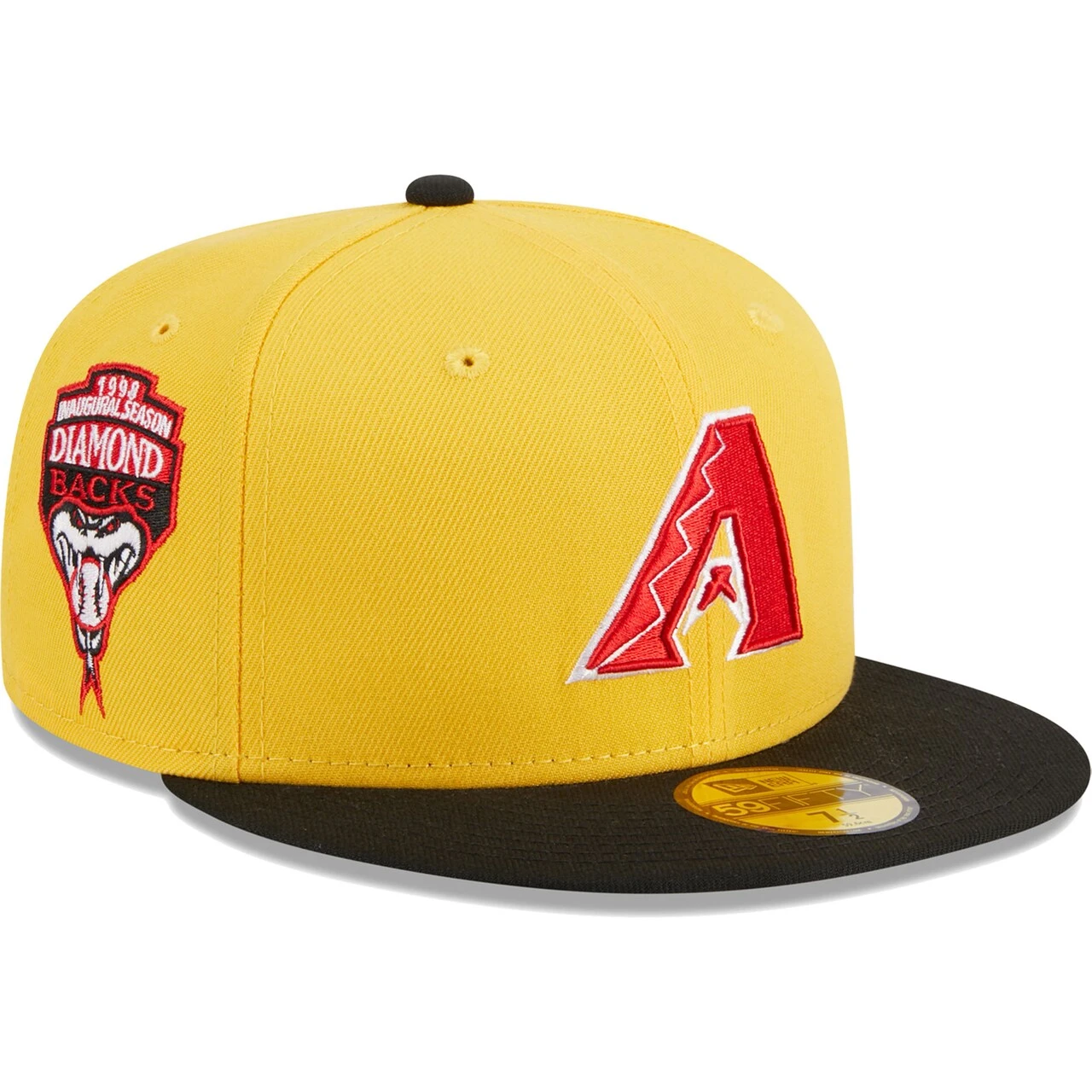 Men's Arizona Diamondbacks New Era Yellow/Black Grilled 59FIFTY Fitted Hat