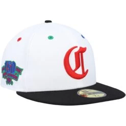 Men's Cincinnati Reds New Era White/Black 150th Anniversary Primary Eye 59FIFTY Fitted Hat