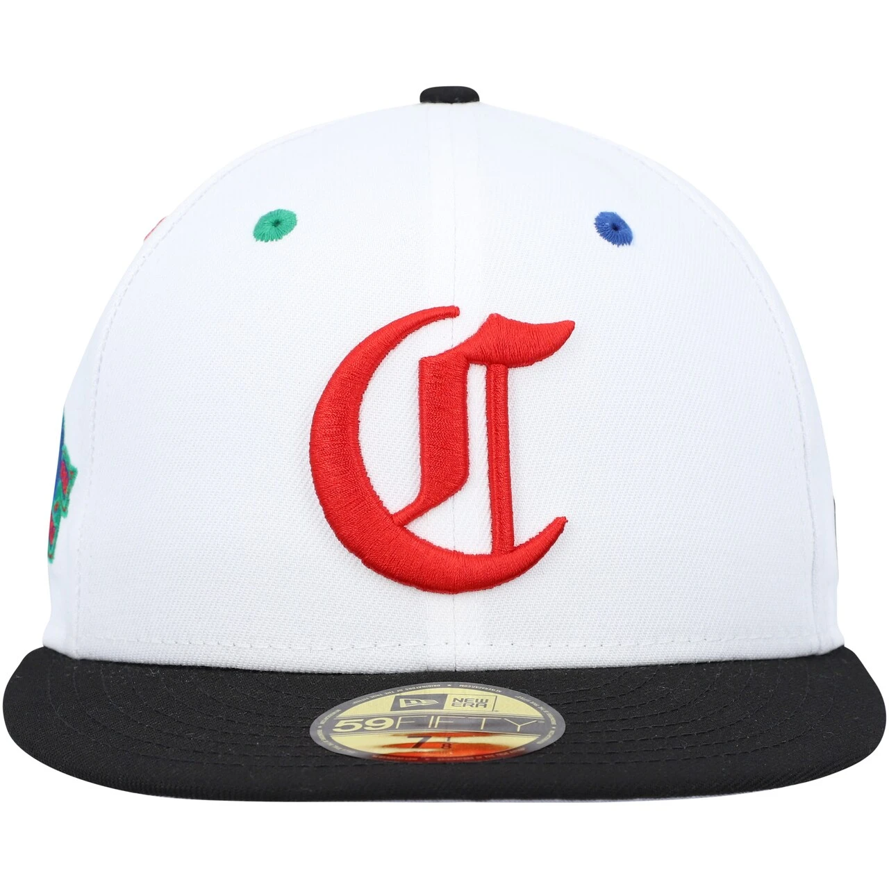 Men's Cincinnati Reds New Era White/Black 150th Anniversary Primary Eye 59FIFTY Fitted Hat - Image 2