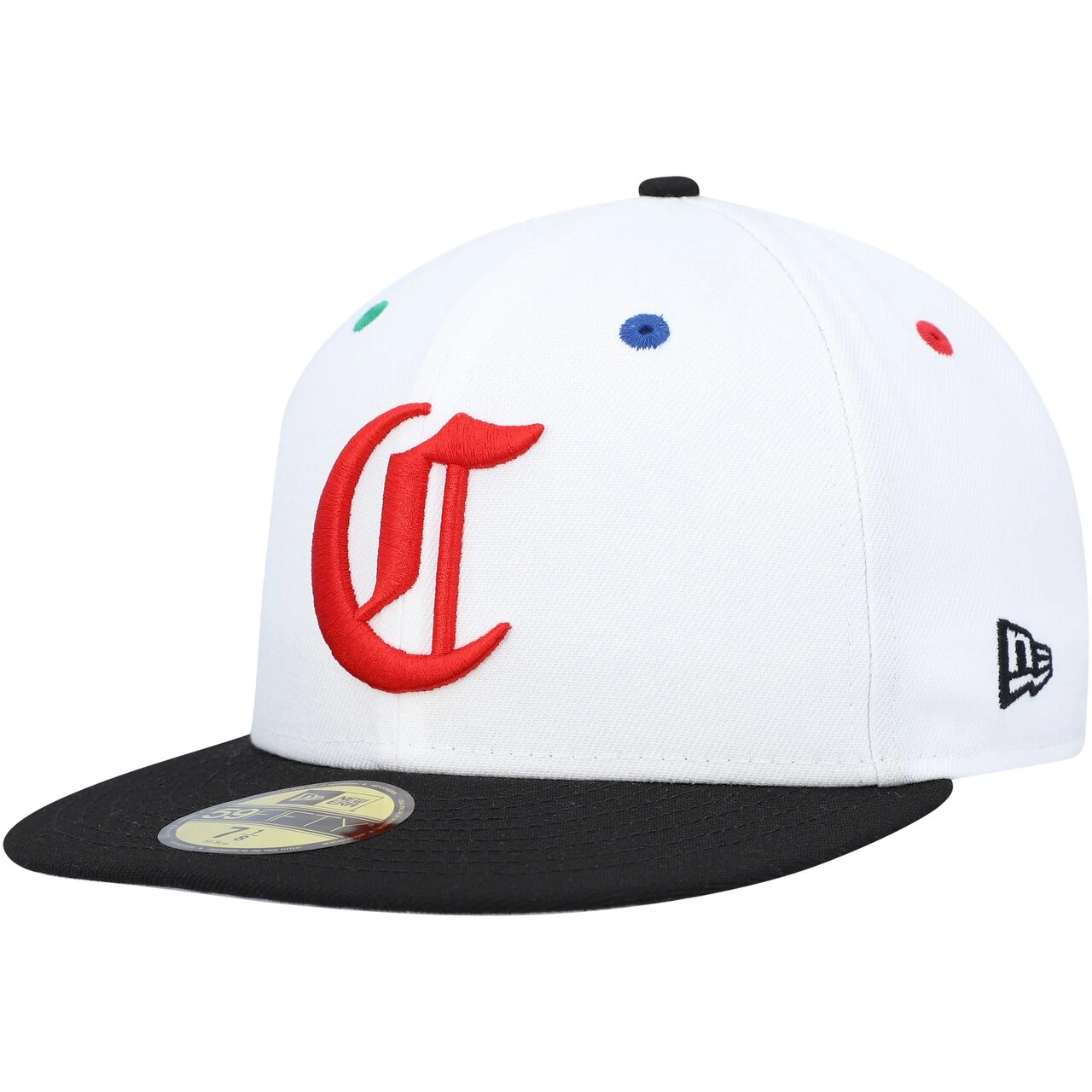 Men's Cincinnati Reds New Era White/Black 150th Anniversary Primary Eye 59FIFTY Fitted Hat - Image 3