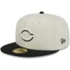 Men's Cincinnati Reds New Era Stone/Black Chrome 59FIFTY Fitted Hat