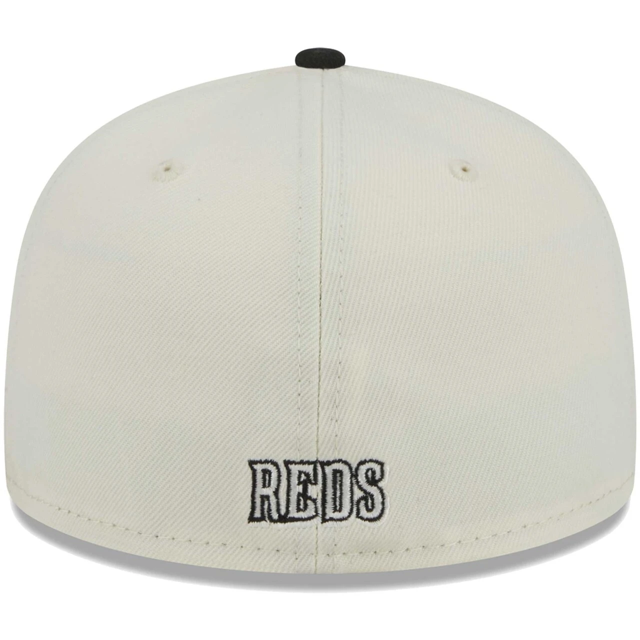 Men's Cincinnati Reds New Era Stone/Black Chrome 59FIFTY Fitted Hat - Image 4