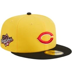 Men's Cincinnati Reds New Era Yellow/Black Grilled 59FIFTY Fitted Hat