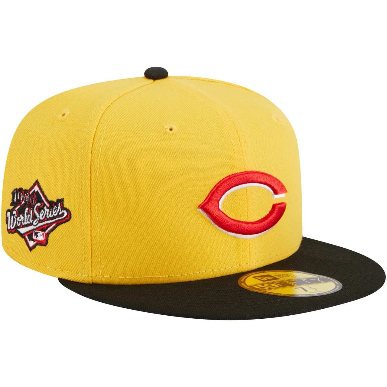 Men's Cincinnati Reds New Era Yellow/Black Grilled 59FIFTY Fitted Hat