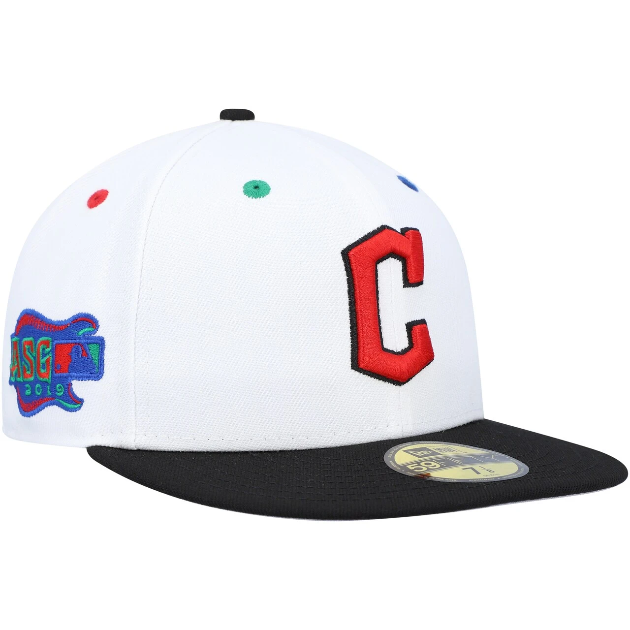Men's Cleveland Guardians New Era White/Black 2019 MLB All-Star Game Primary Eye 59FIFTY Fitted Hat