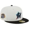 Men's Miami Marlins New Era Stone/Black Retro 59FIFTY Fitted Hat