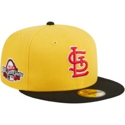 Men's St. Louis Cardinals New Era Yellow/Black Grilled 59FIFTY Fitted Hat