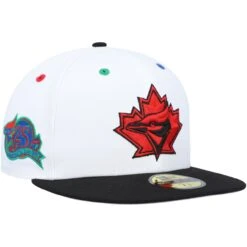 Men's Toronto Blue Jays New Era White/Black 25th Anniversary Primary Eye 59FIFTY Fitted Hat
