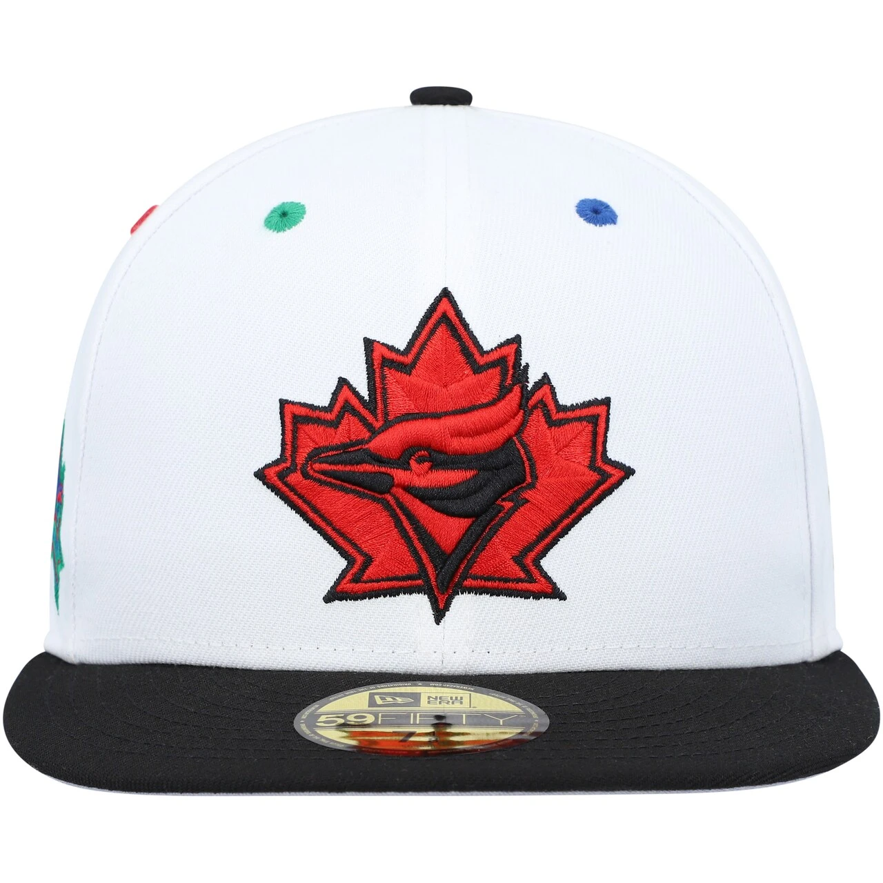 Men's Toronto Blue Jays New Era White/Black 25th Anniversary Primary Eye 59FIFTY Fitted Hat - Image 2