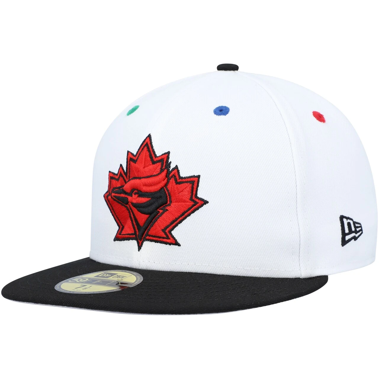 Men's Toronto Blue Jays New Era White/Black 25th Anniversary Primary Eye 59FIFTY Fitted Hat - Image 3