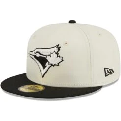 Men's Toronto Blue Jays New Era Stone/Black Chrome 59FIFTY Fitted Hat