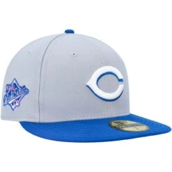 Men's Cincinnati Reds New Era Gray/Blue Dolphin 59FIFTY Fitted Hat