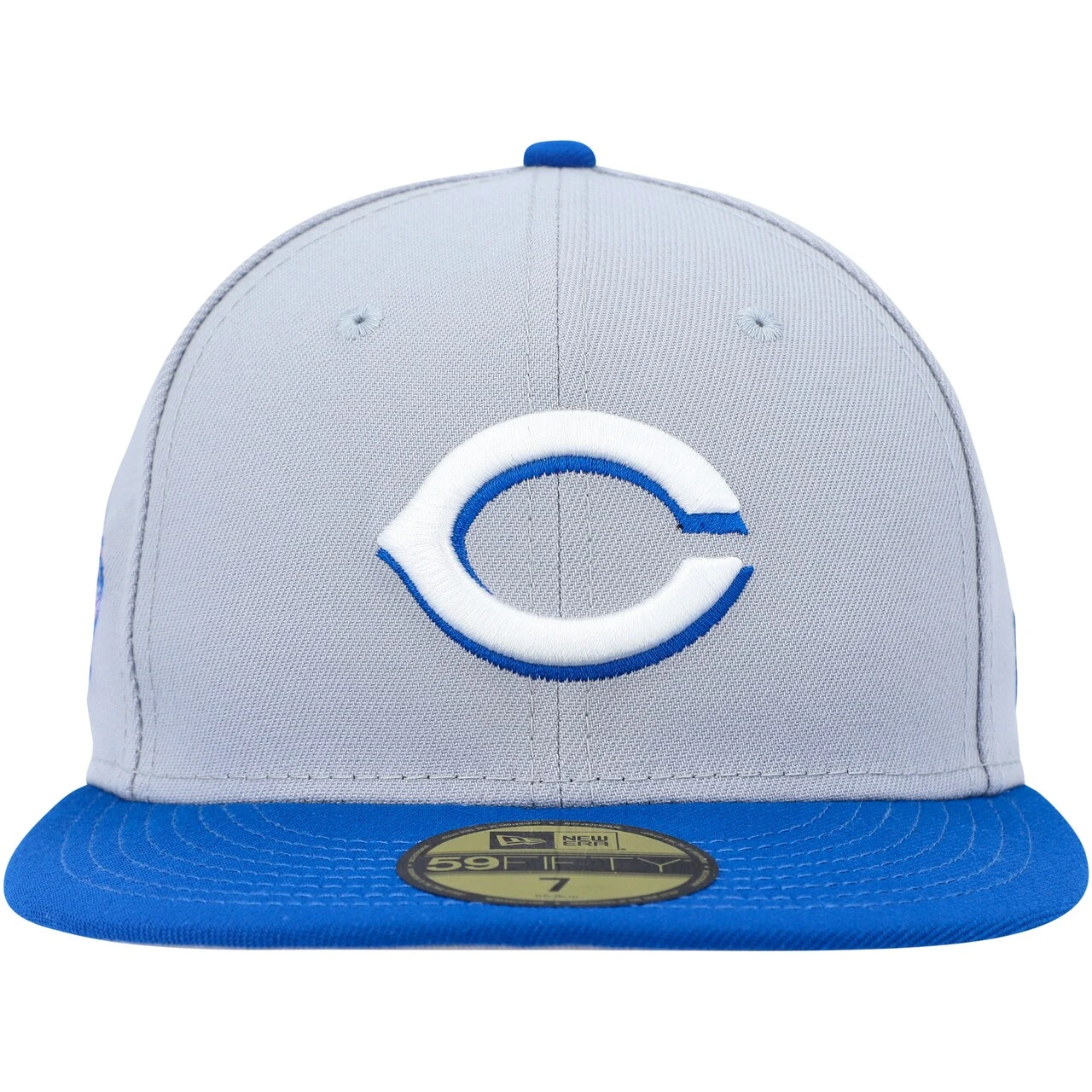 Men's Cincinnati Reds New Era Gray/Blue Dolphin 59FIFTY Fitted Hat - Image 2