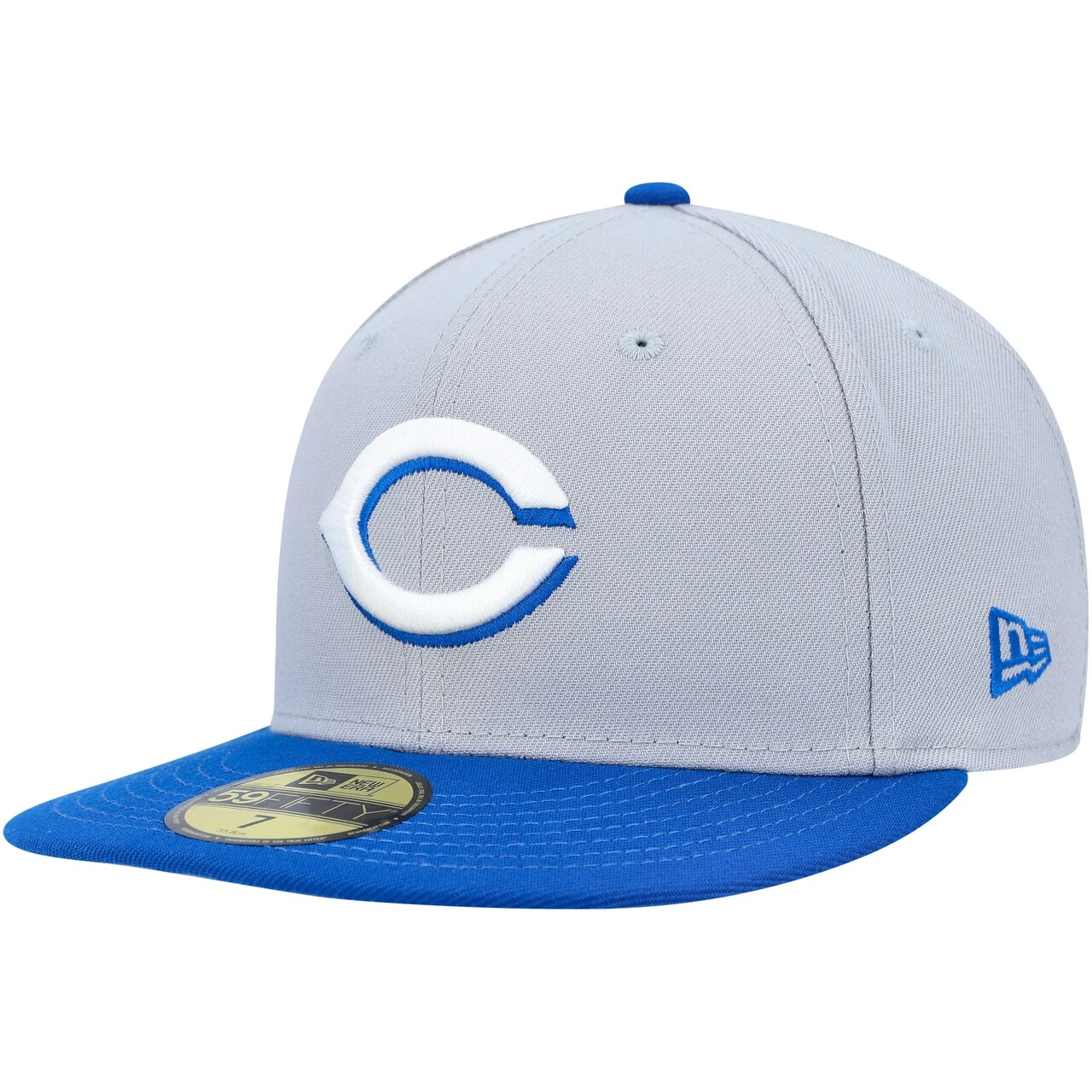 Men's Cincinnati Reds New Era Gray/Blue Dolphin 59FIFTY Fitted Hat - Image 3
