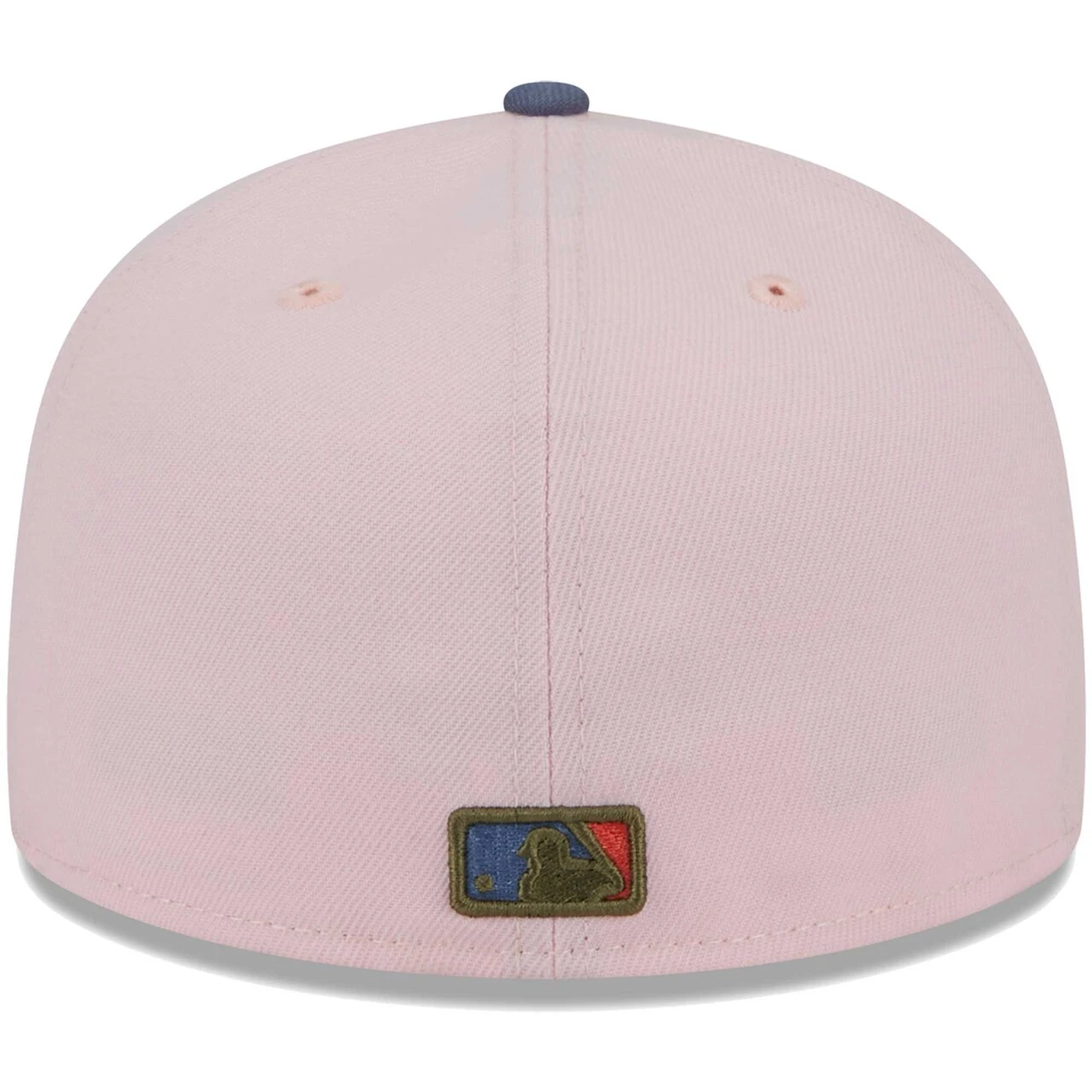 Men's Cincinnati Reds New Era Pink/Blue Olive Undervisor 59FIFTY Fitted Hat - Image 4