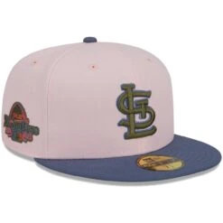 Men's St. Louis Cardinals New Era Pink/Blue Olive Undervisor 59FIFTY Fitted Hat