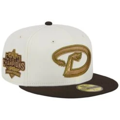 Men's Arizona Diamondbacks New Era White/Brown World Champions 20th Anniversary 59FIFTY Fitted Hat