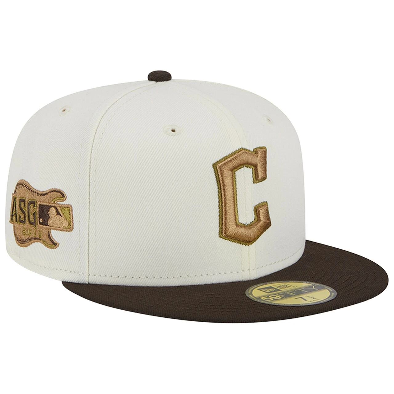 Men's Cleveland Guardians New Era White/Brown 2019 MLB All-Star Game 59FIFTY Fitted Hat