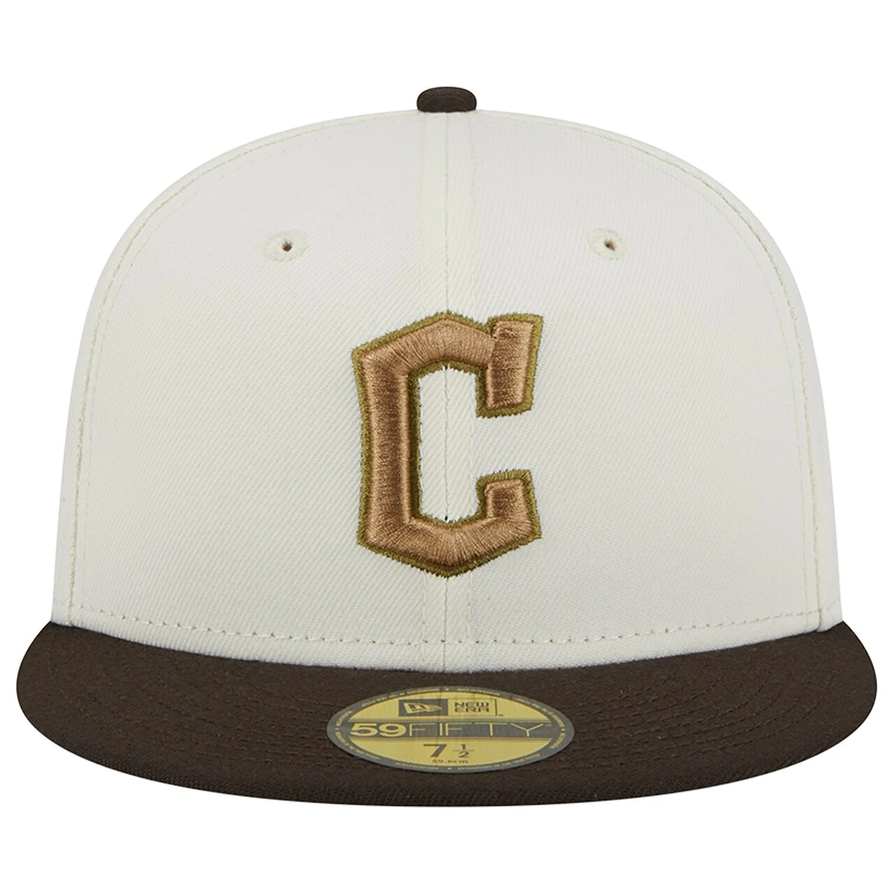 Men's Cleveland Guardians New Era White/Brown 2019 MLB All-Star Game 59FIFTY Fitted Hat - Image 2