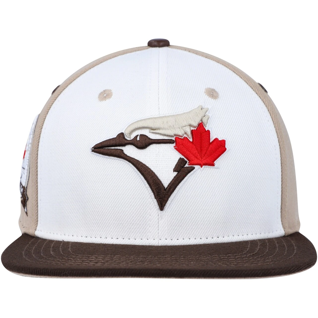 Men's Toronto Blue Jays Pro Standard White/Brown Chocolate Ice Cream Drip Snapback Hat - Image 2