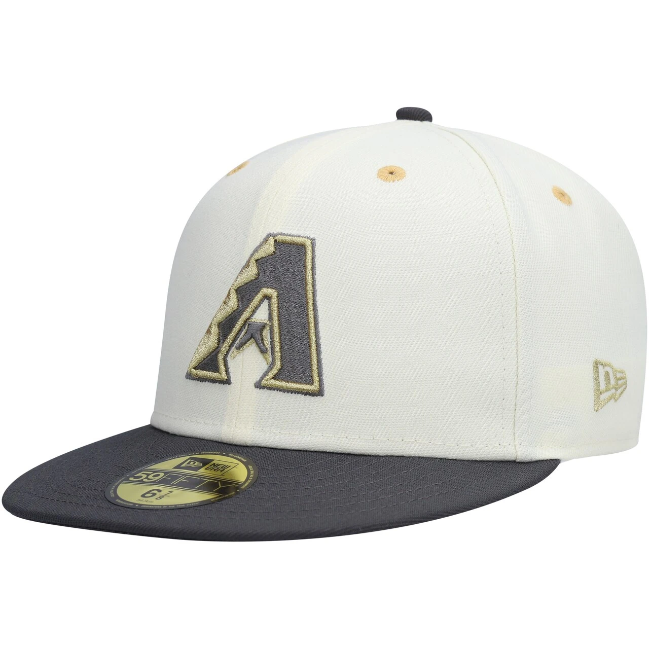 Men's Arizona Diamondbacks New Era White/Charcoal 2011 MLB All-Star Game Chrome 59FIFTY Fitted Hat - Image 3