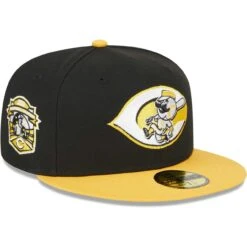 Men's Cincinnati Reds New Era Black/Gold 59FIFTY Fitted Hat