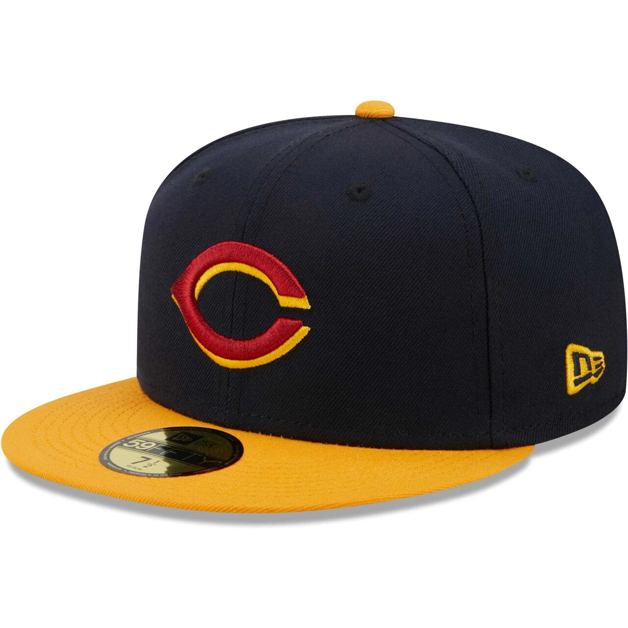 Men's Cincinnati Reds New Era Navy/Gold Primary Logo 59FIFTY Fitted Hat - Image 3