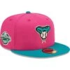 Men's Arizona Diamondbacks New Era Pink/Green Cooperstown Collection 2001 World Series Passion Forest 59FIFTY Fitted Hat