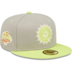 Men's Miami Marlins, Florida Marlins New Era Gray/Green 2003 World Series Cyber 59FIFTY Fitted Hat