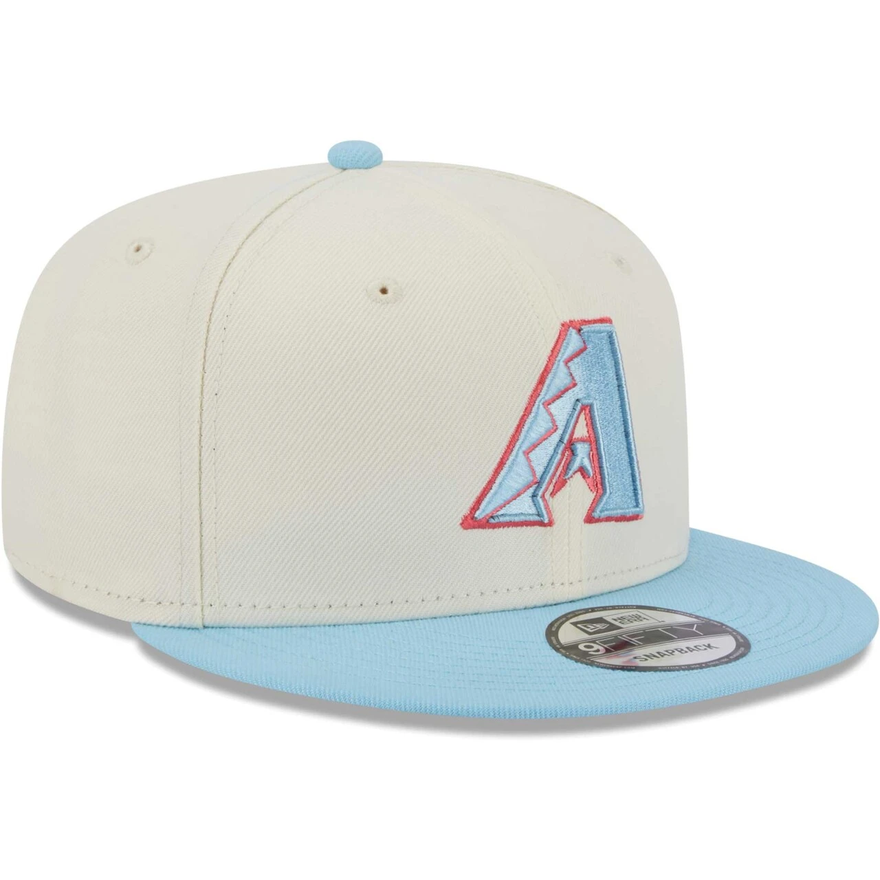 Men's Arizona Diamondbacks New Era Cream/Light Blue Spring Basic Two-Tone 9FIFTY Snapback Hat - Image 3