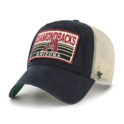 Men's Arizona Diamondbacks '47 Black Four Stroke Clean Up Trucker Snapback Hat