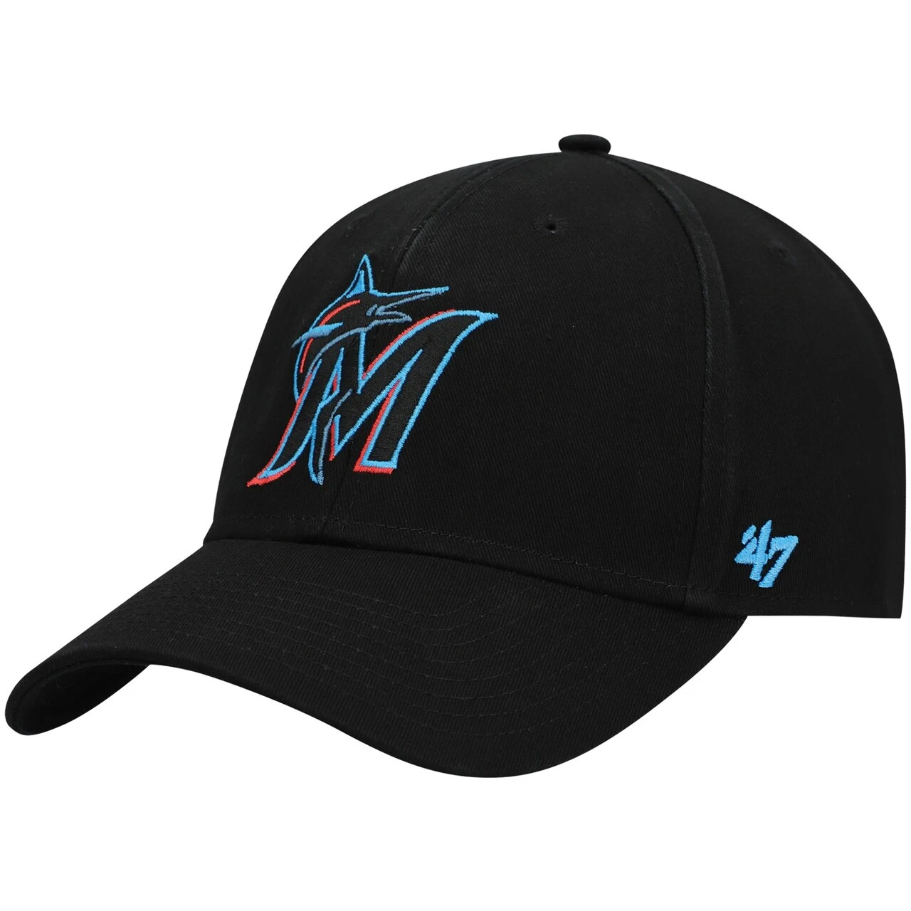 Men's Miami Marlins '47 Black Legend MVP Adjustable Hat