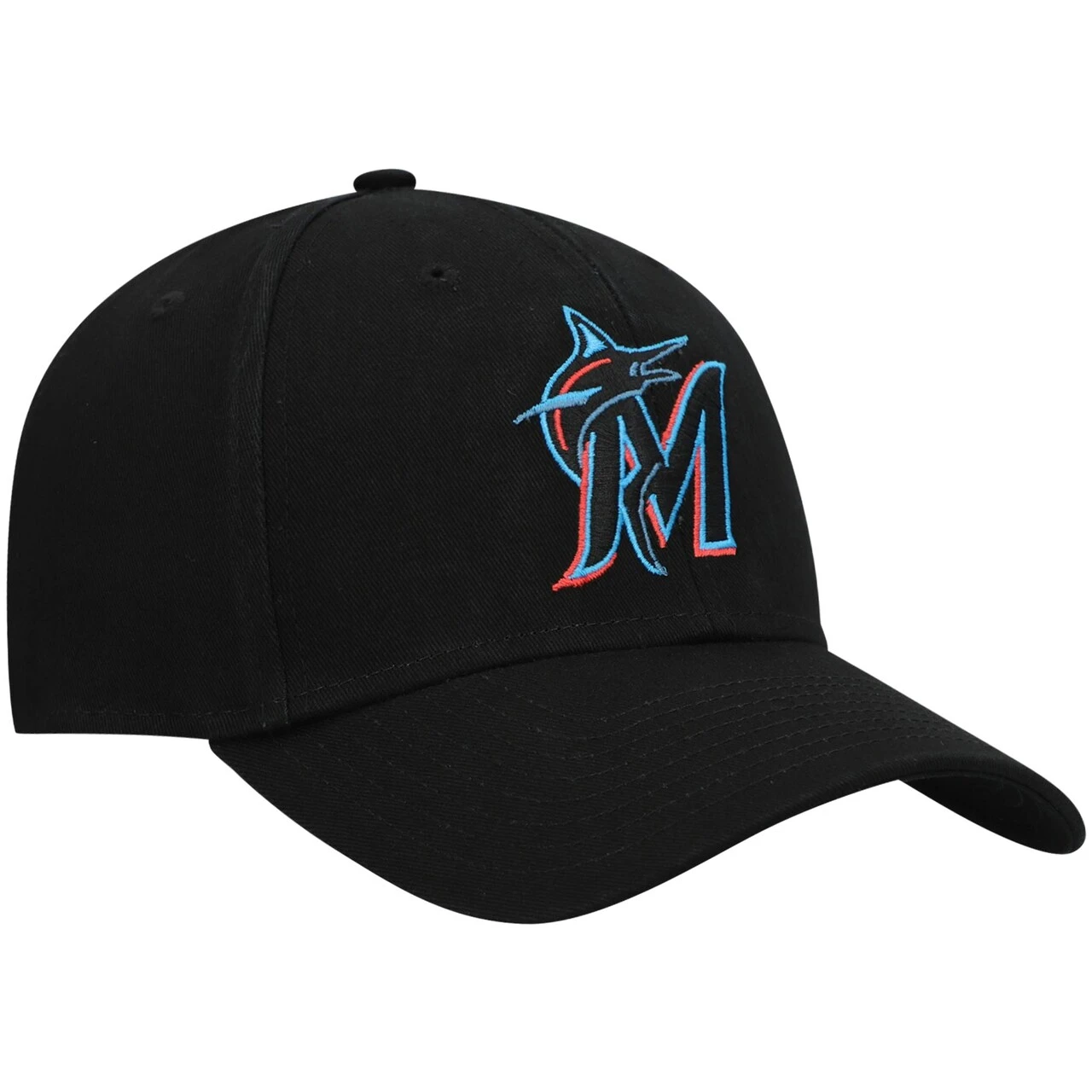 Men's Miami Marlins '47 Black Legend MVP Adjustable Hat - Image 3