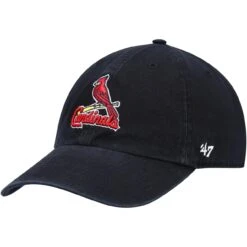 Men's St. Louis Cardinals '47 Black Clean Up Adjustable Hat