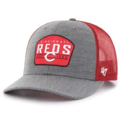 Men's Cincinnati Reds '47 Charcoal Slate Trucker Snapback Hat