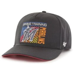 Men's Miami Marlins '47 Charcoal 2023 Spring Training Reflex Hitch Snapback Hat