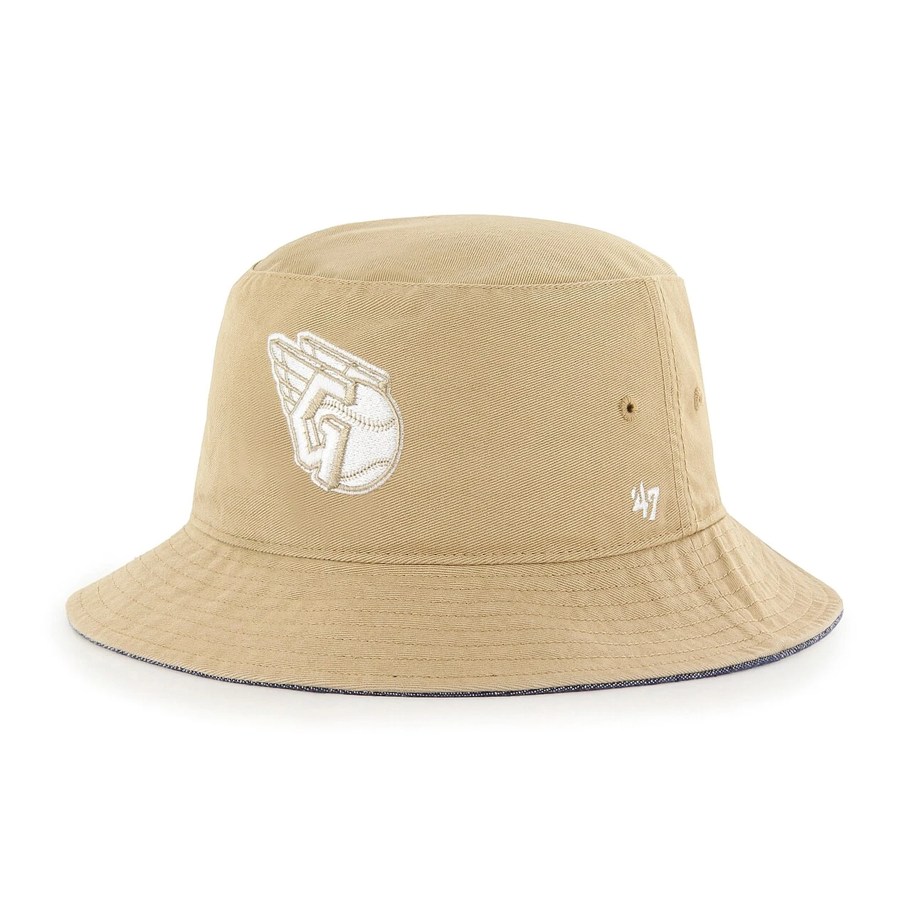 Men's Cleveland Guardians '47 Khaki Chambray Ballpark Bucket Hat