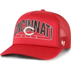 Men's Cincinnati Reds '47 Red Backhaul Foam Trucker Snapback Hat
