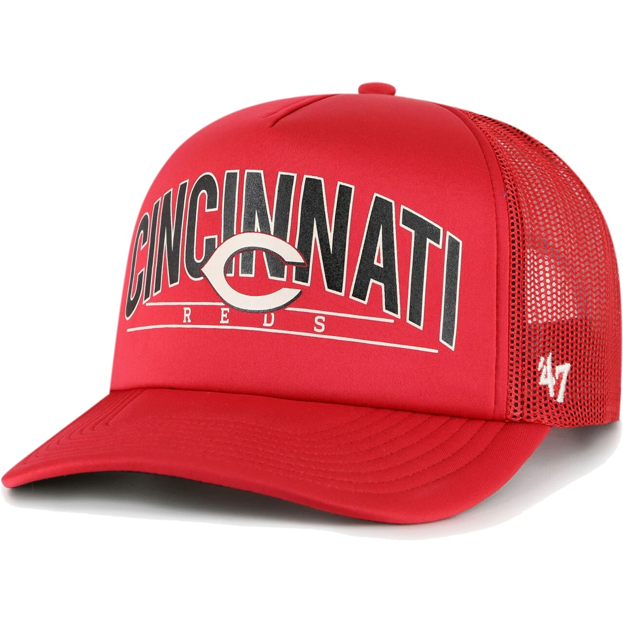 Men's Cincinnati Reds '47 Red Backhaul Foam Trucker Snapback Hat