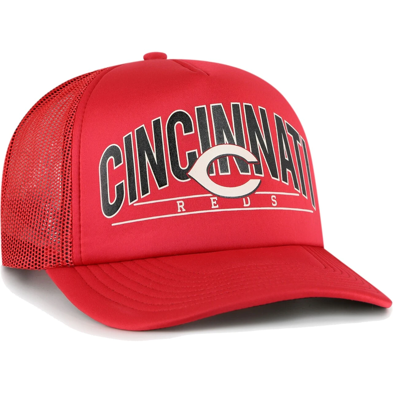 Men's Cincinnati Reds '47 Red Backhaul Foam Trucker Snapback Hat - Image 2