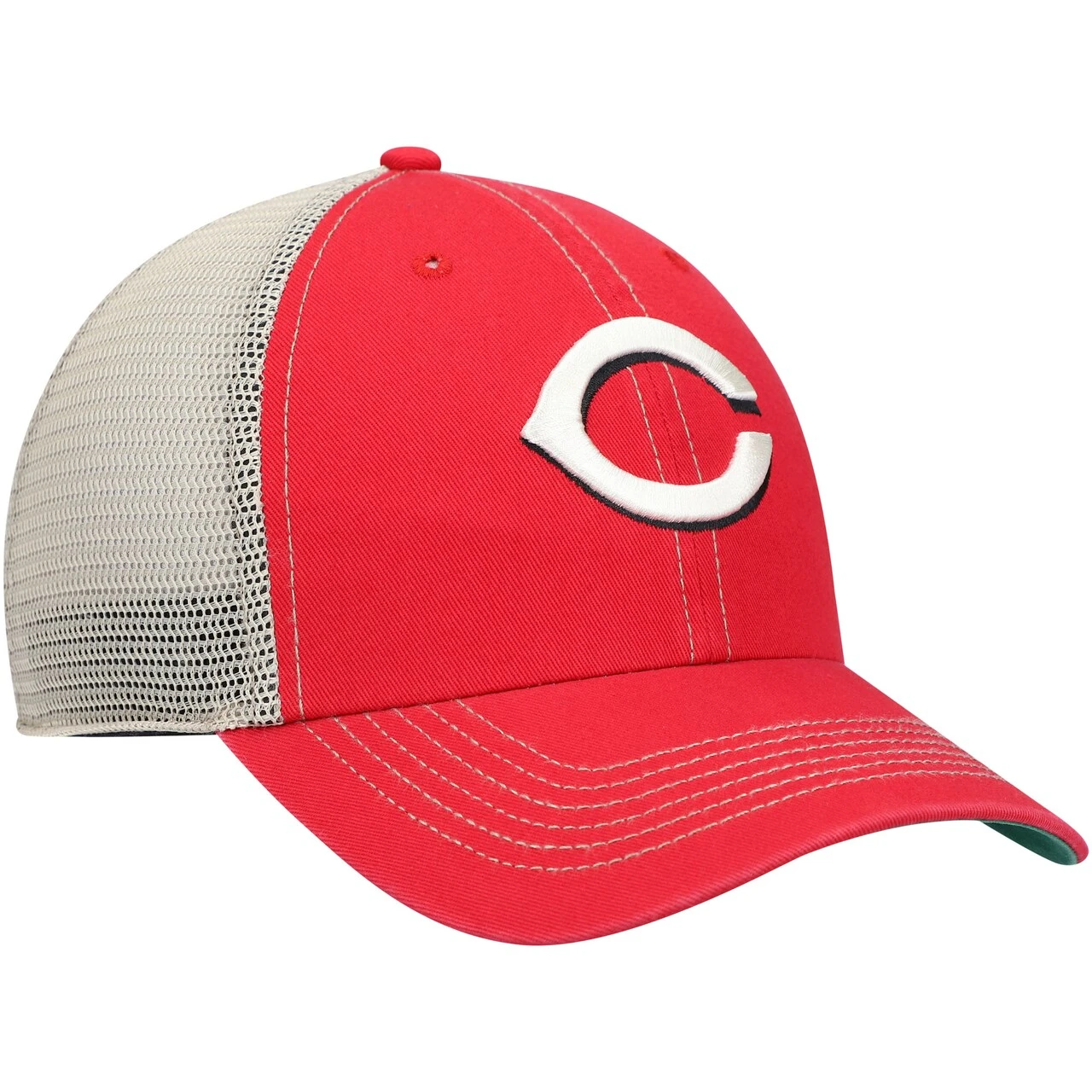 Men's Cincinnati Reds '47 Red Trawler Clean Up Trucker Snapback Hat - Image 3