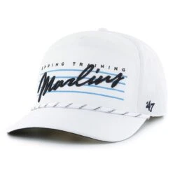 Men's Miami Marlins '47 White Downburst Hitch Snapback Hat