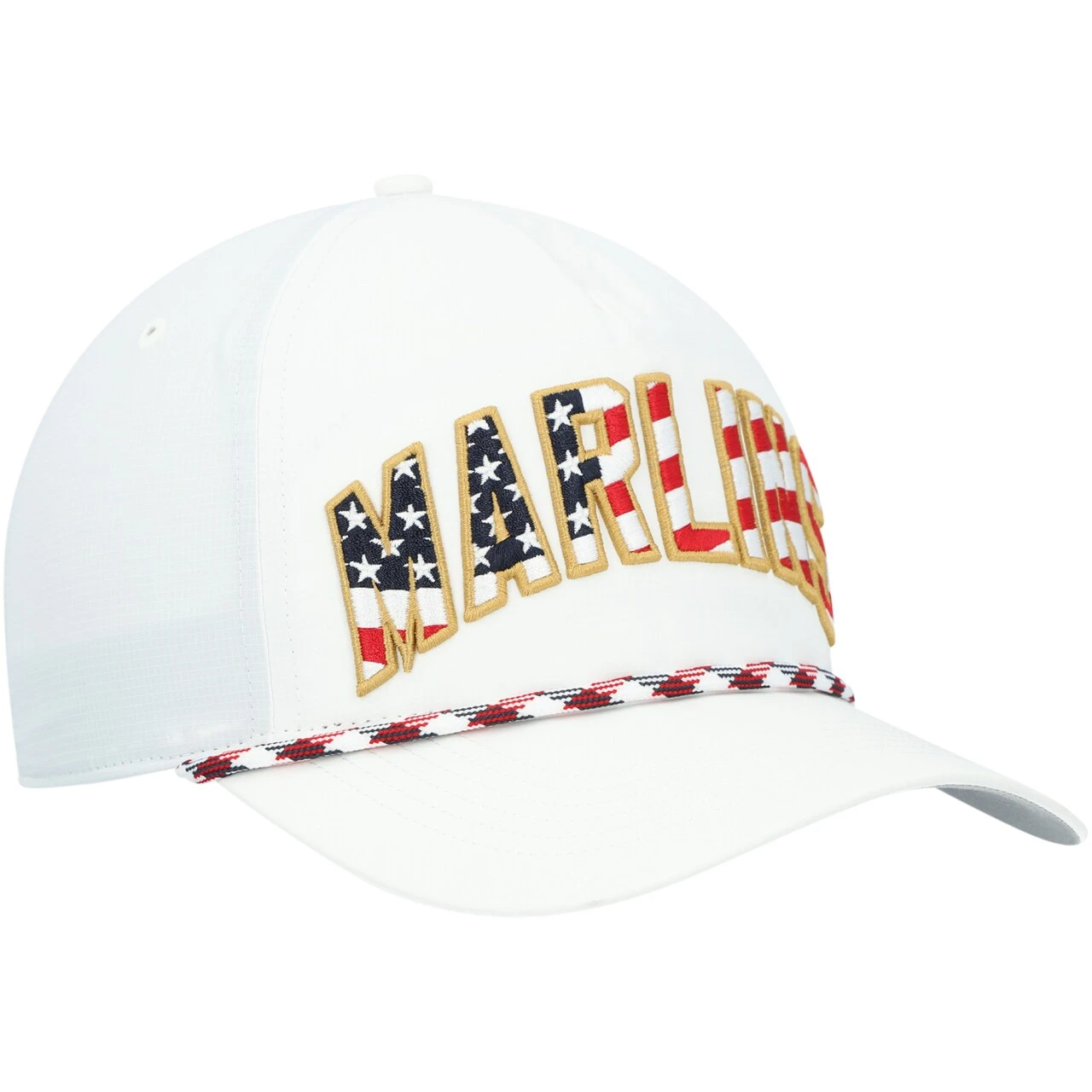 Men's Miami Marlins '47 White Flag Flutter Hitch Snapback Hat - Image 3