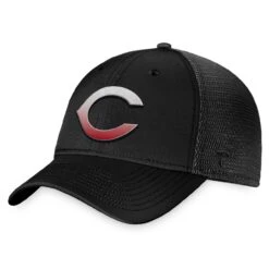 Men's Cincinnati Reds Fanatics Branded Black Color Fade Trucker Snapback Hat