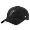 Men's Florida Marlins Fanatics Branded Black Cooperstown Collection Core Adjustable Hat